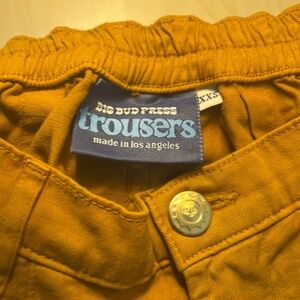 Big Bud Press Terra Cotta  trouser shorts 100% cotton unisex shorts size XXS